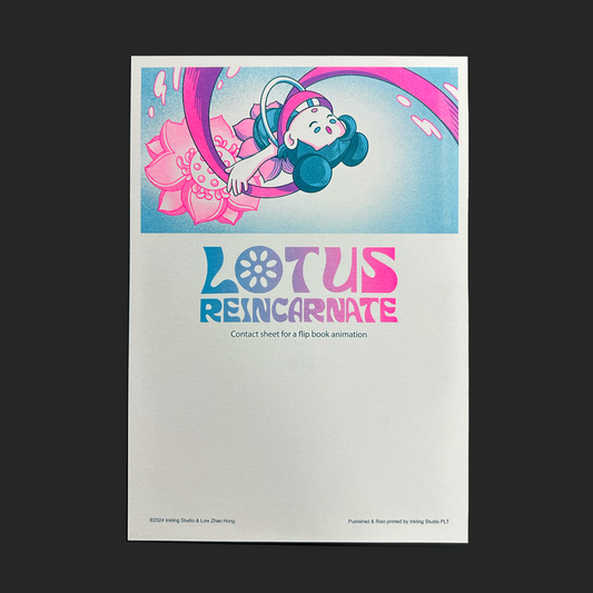 Lotus Reincarnate - Contact Sheet of A Flipbook Animation