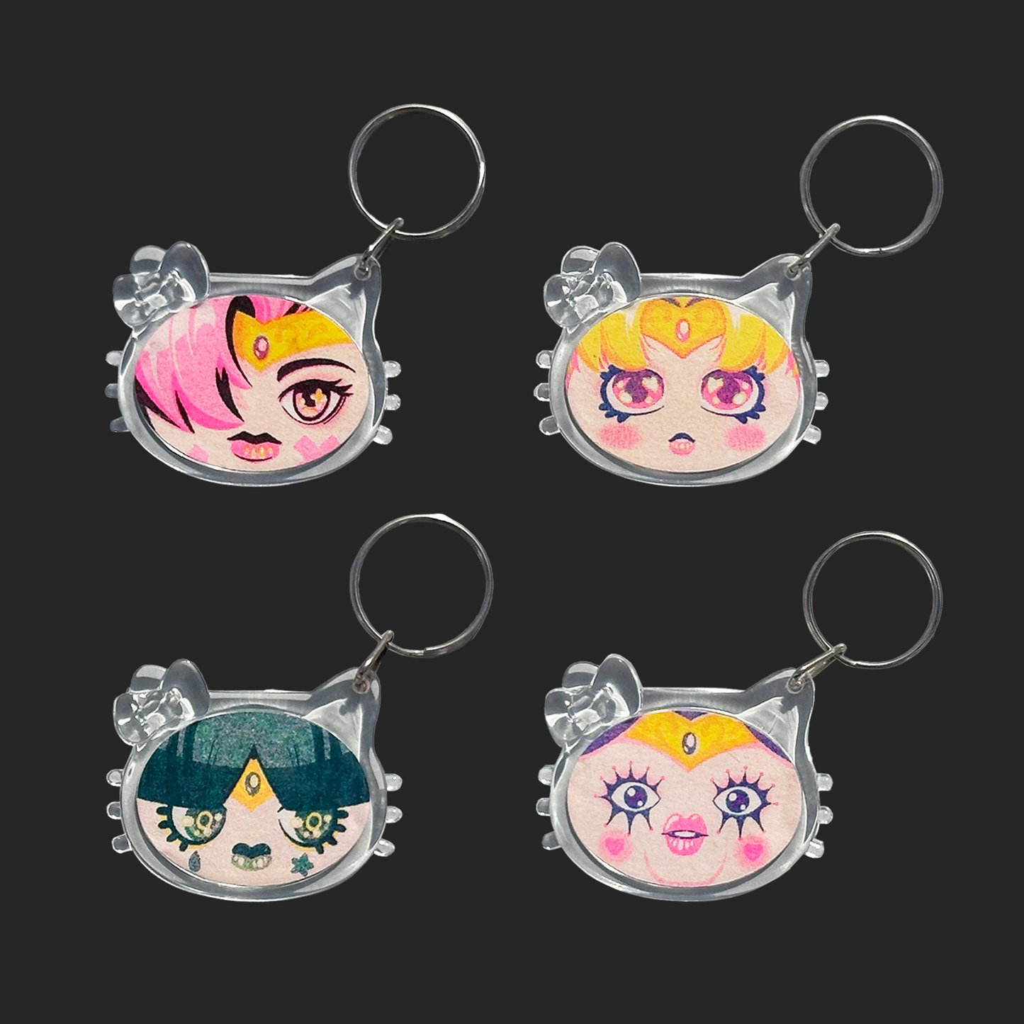 Riso Keychains (Magical Girls)