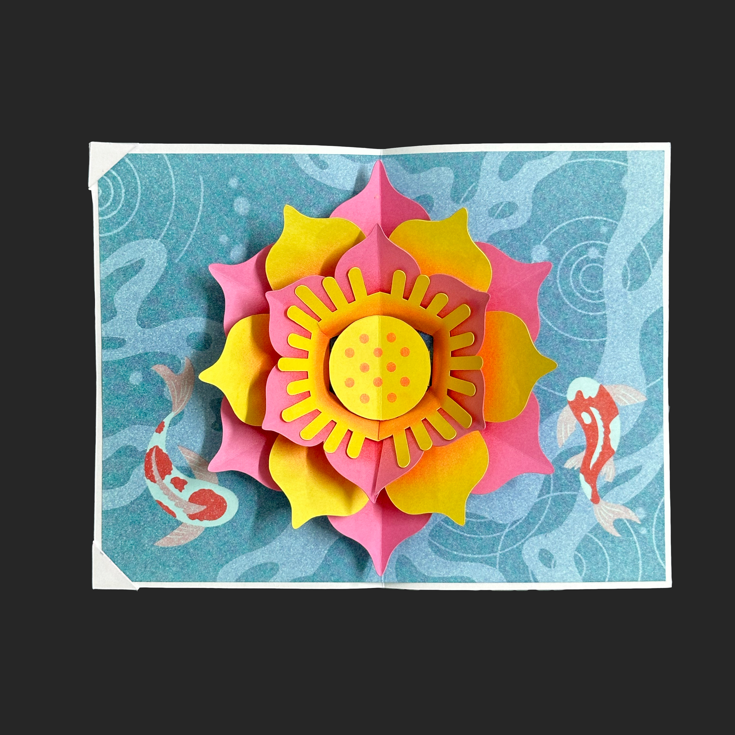 Radiant Lotus - Pop-up Postcard by Shin Chi