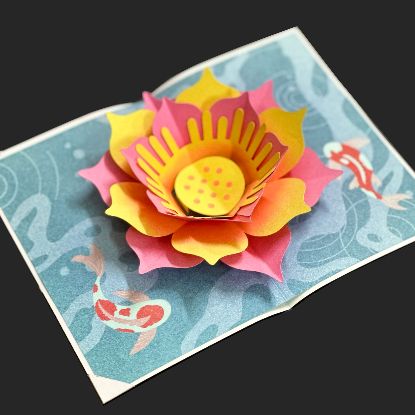 Radiant Lotus - Pop-up Postcard by Shin Chi